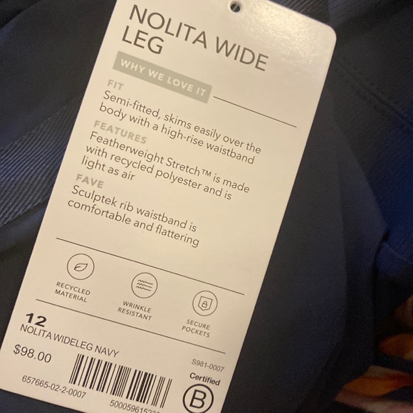 Athleta Nolita Wide Leg // Navy #657665 - Picture 5 of 16